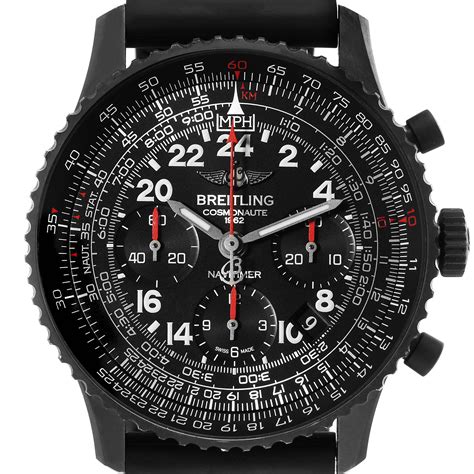 breitling navitimer cosmonaute black steel ltd|Breitling preowned cosmonaut watches.